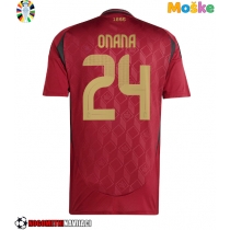 Moške Nogometnih dresov Belgija Amadou Onana #24 Domači EP 2024 Kratki rokavi